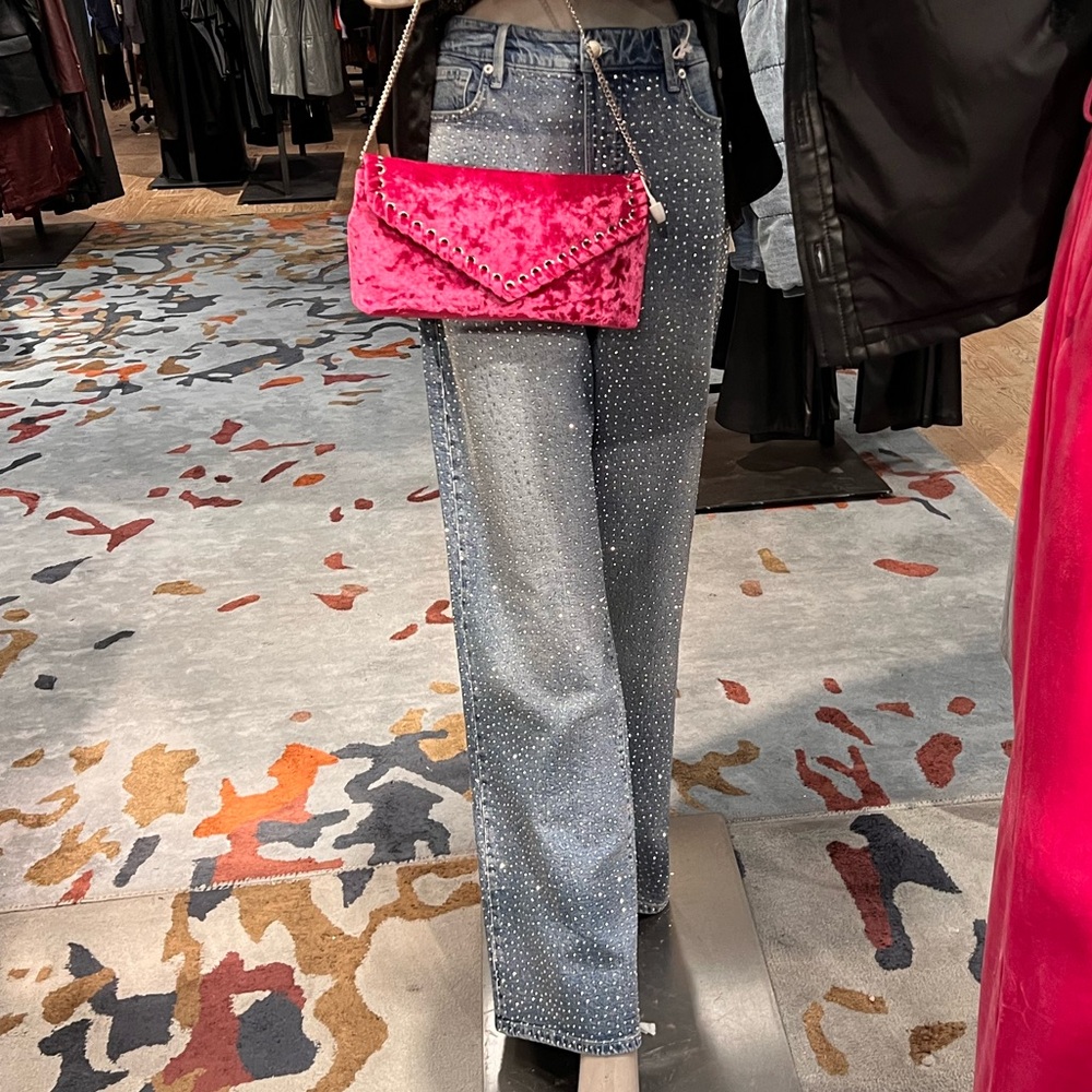 Good American Good Ease Embellished Jeans